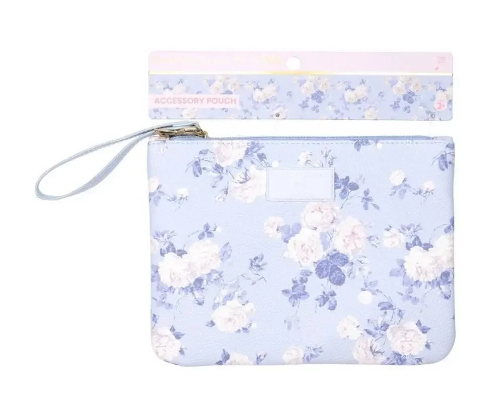 LoveShackFancy xTarget Yoobi EverBlooming Rosettes Flat Zip Case w/strap NWT